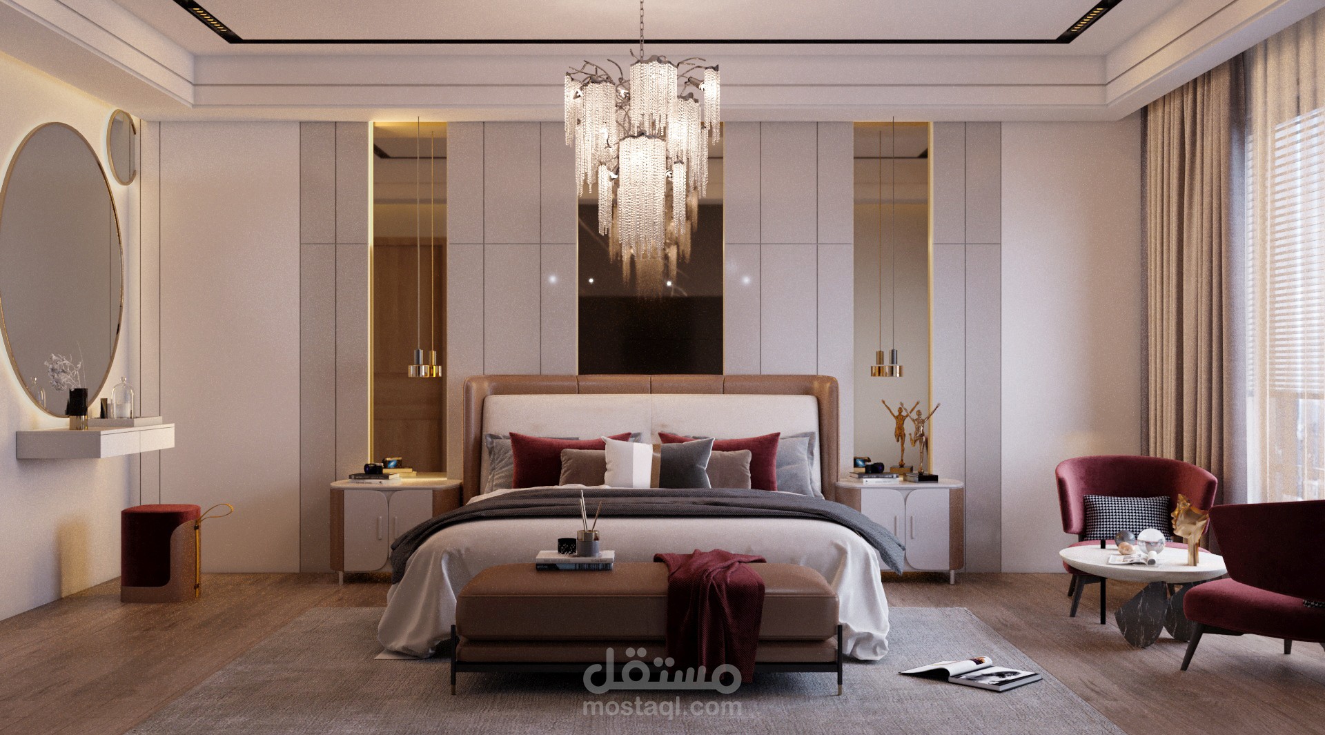 تصميم داخلي  لغرفة نوم