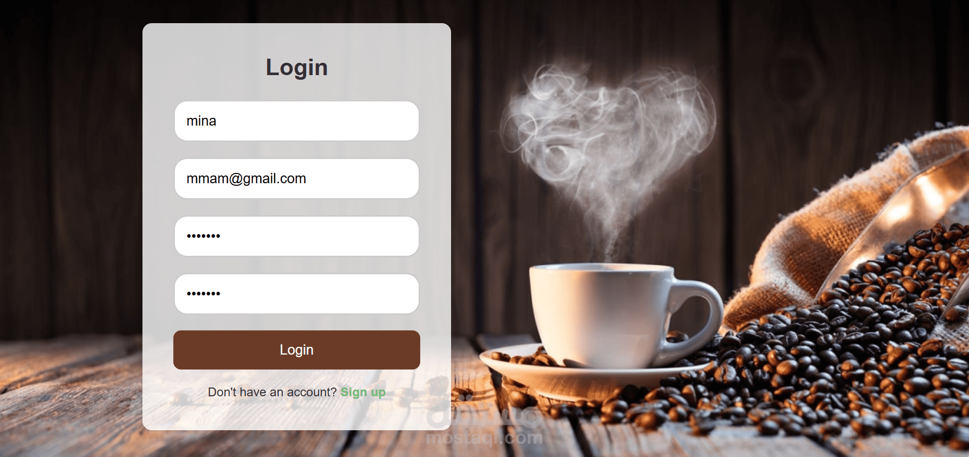 Selling coffee