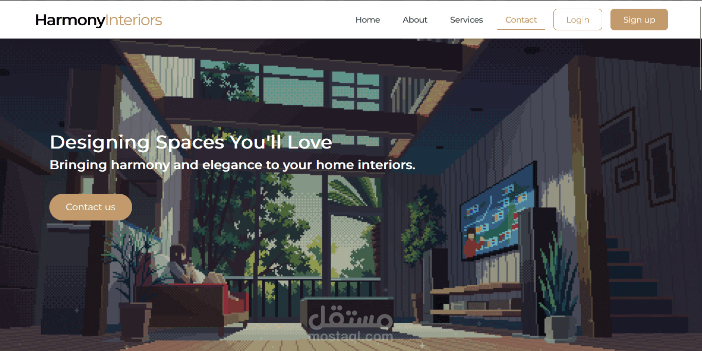 موقع و لوحه تحكم كامله  (HarmonyInteriors)