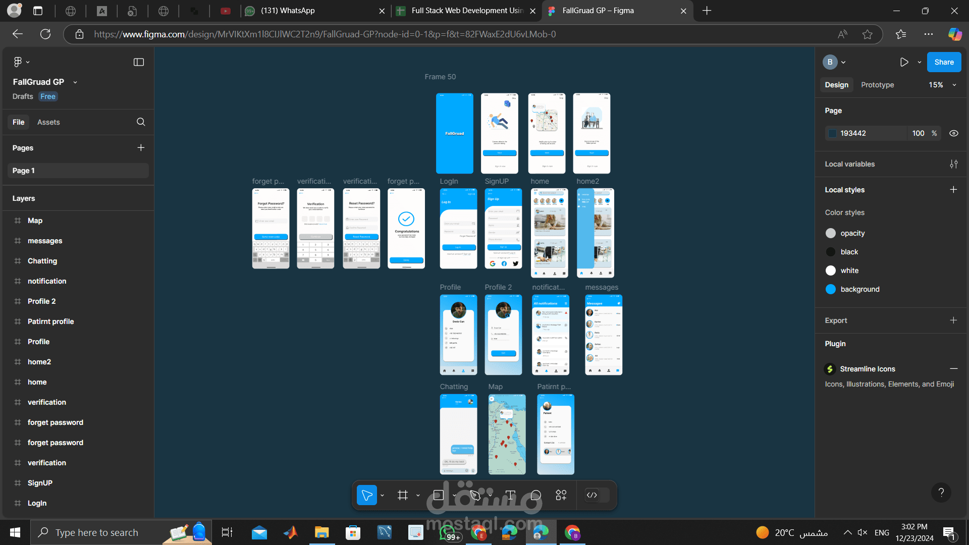 ui/ux design for Fall alert mobile app