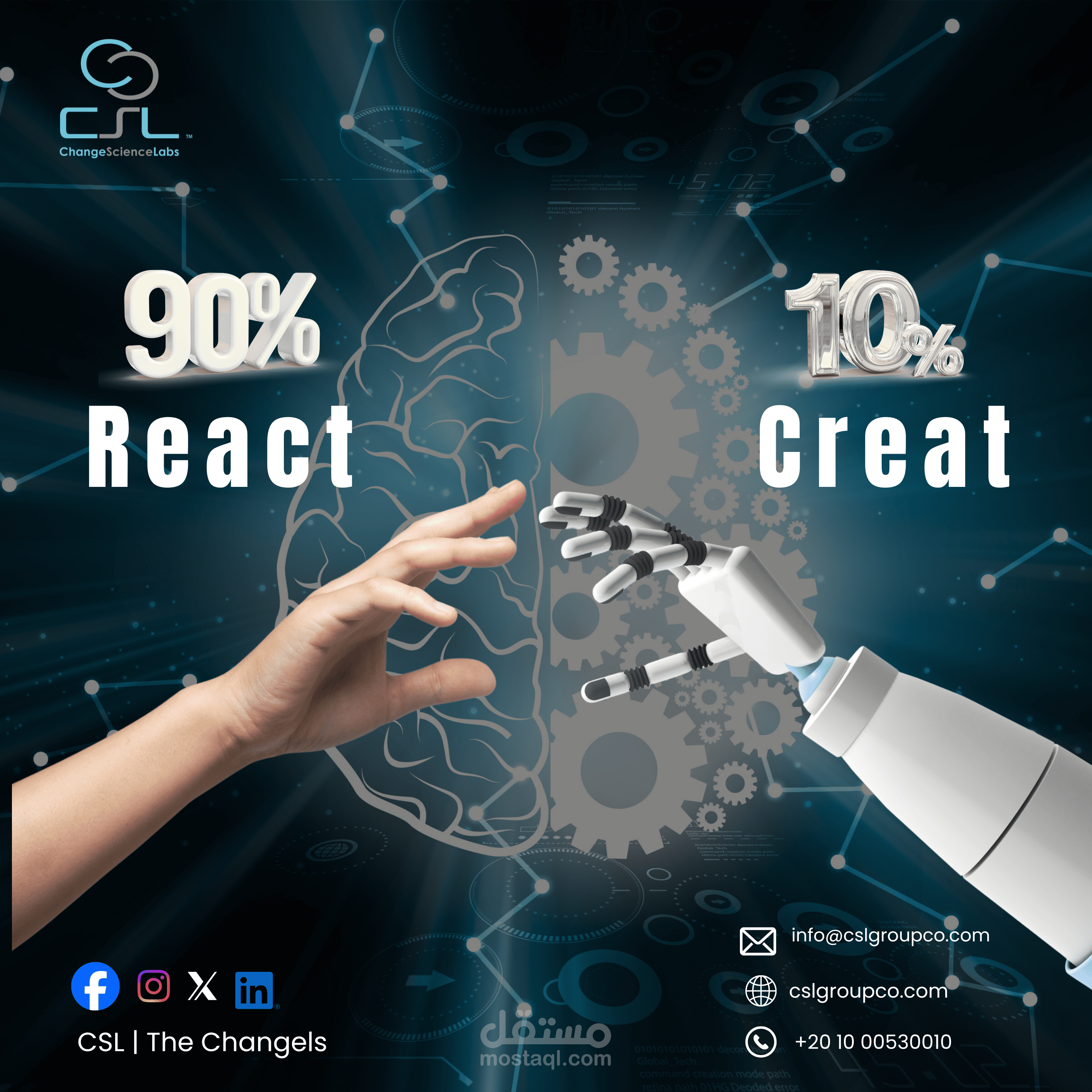 تصميم سوشيال ميديا لشركة للخدمات والحلول التسويقية