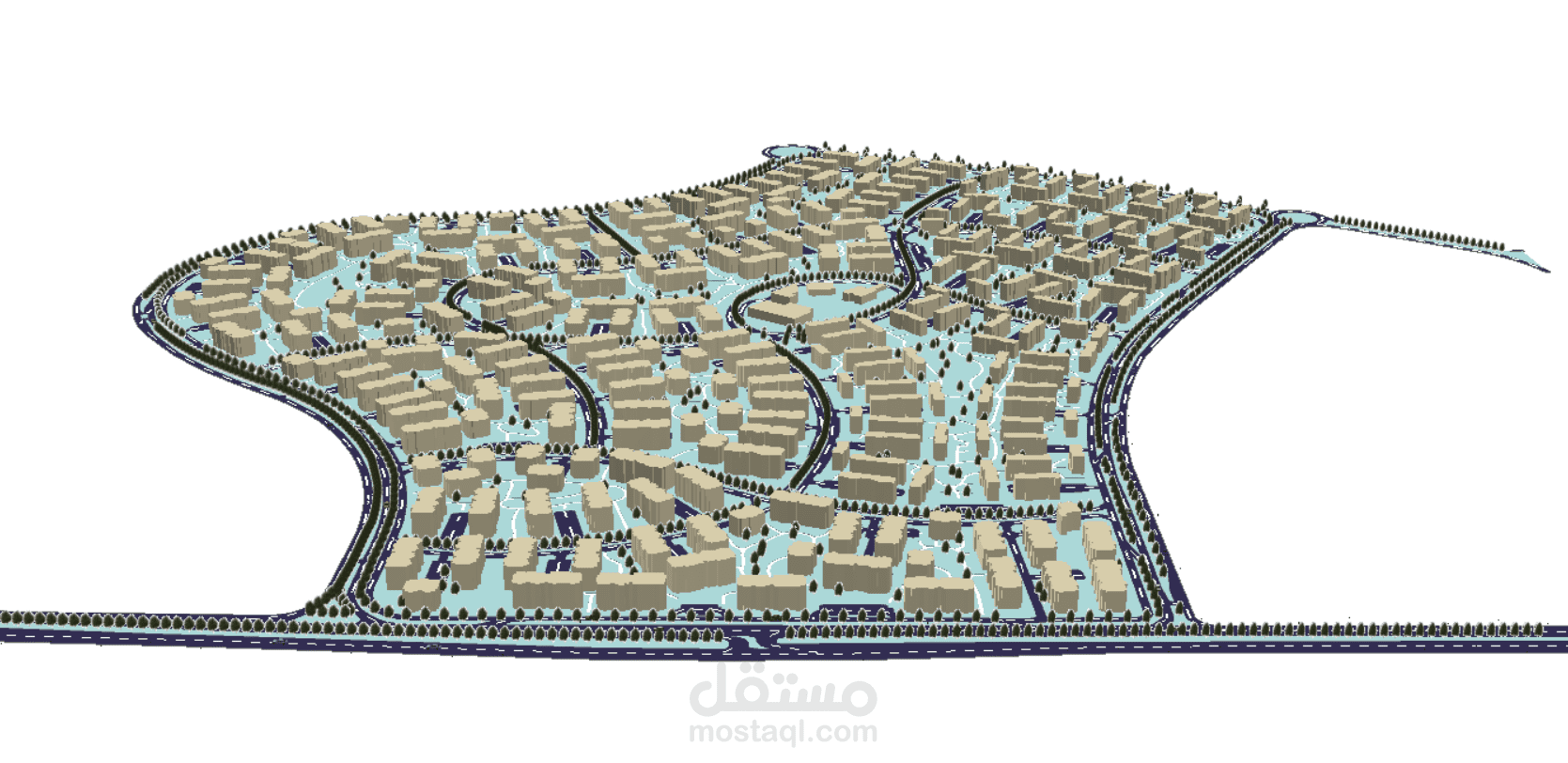 رسم مدينة مدينتي بالقاهره بشكل 3D