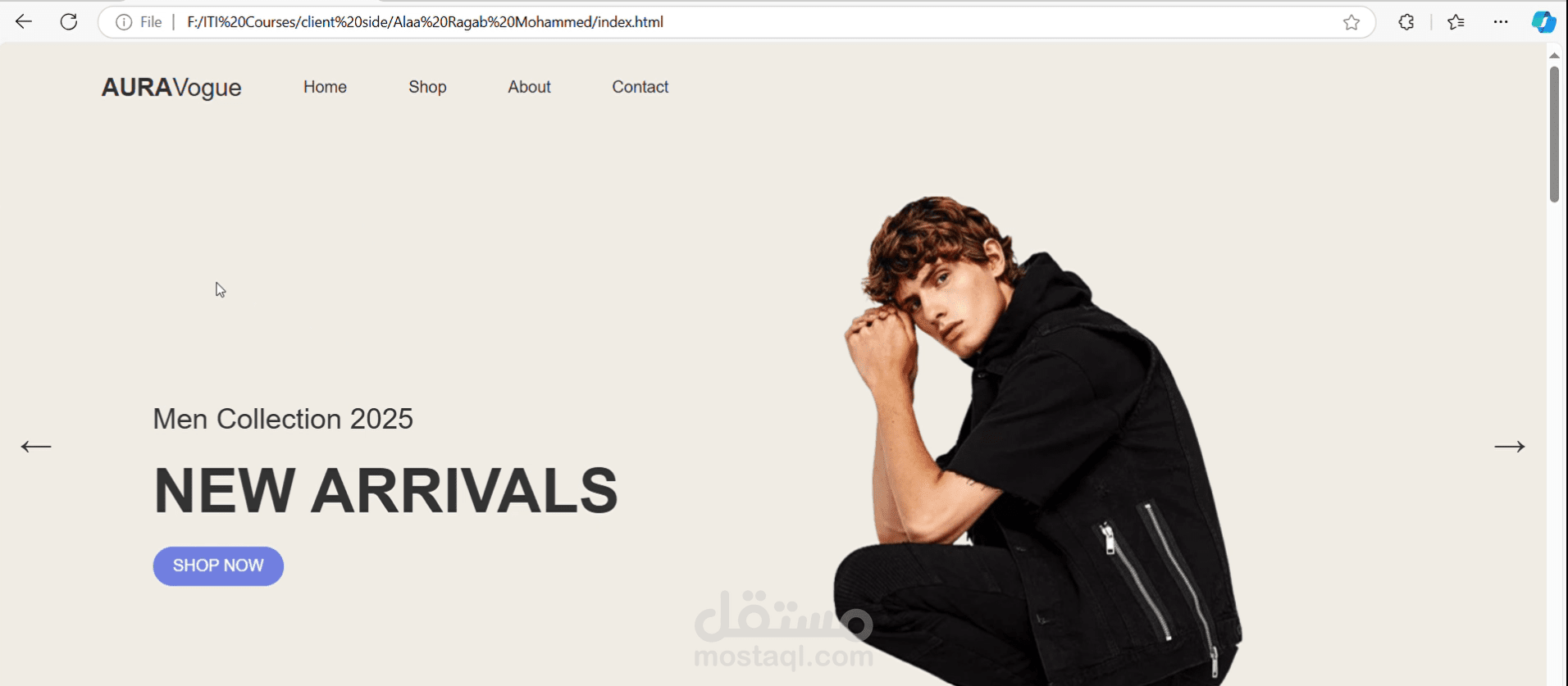 موقع e-commerce باستخدام html و css فقط
