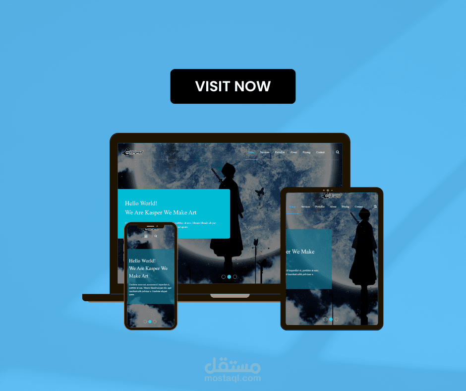 صفحة هبوط باستخدام  HTML وCSS3 ومتجاوبة مع جميع الاجهزة