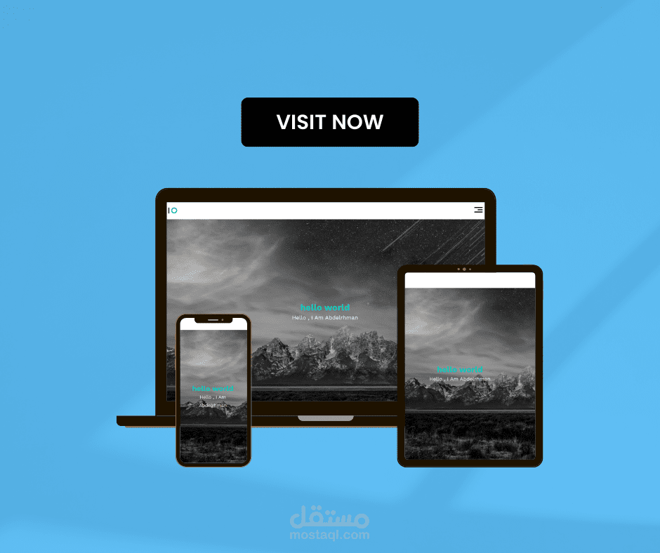 صفحة هبوط باستخدام HTML وCSS3 ومتجاوبة مع جميع الاجهزة