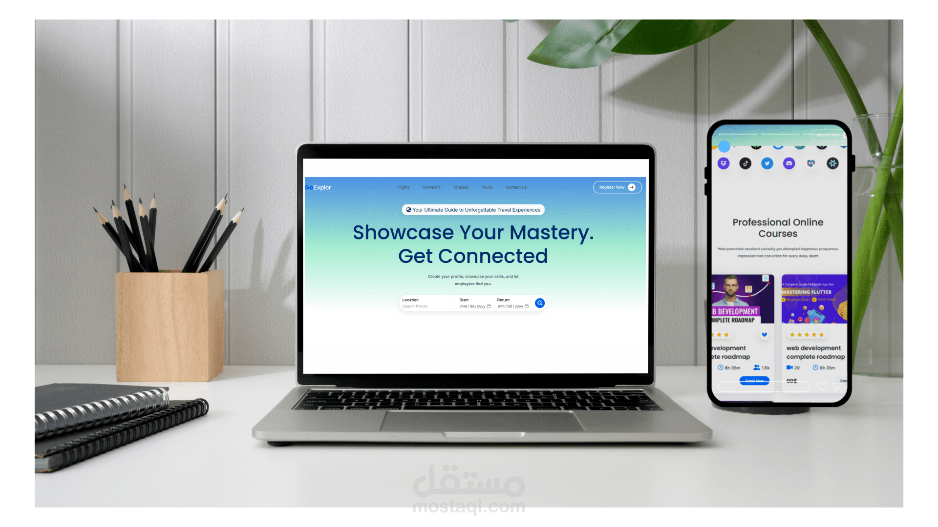 صفحة هبوط احترافية بتصميم عصري ومتجاوب مع جميع الأجهزة