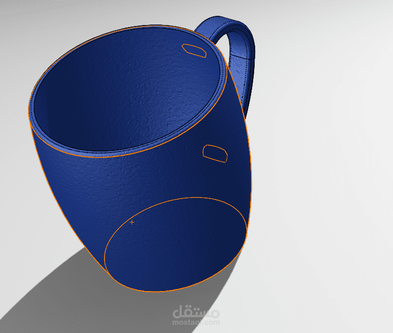 تصميم مجسّم ثلاثي الأبعاد لكوب باستخدام Solidworks