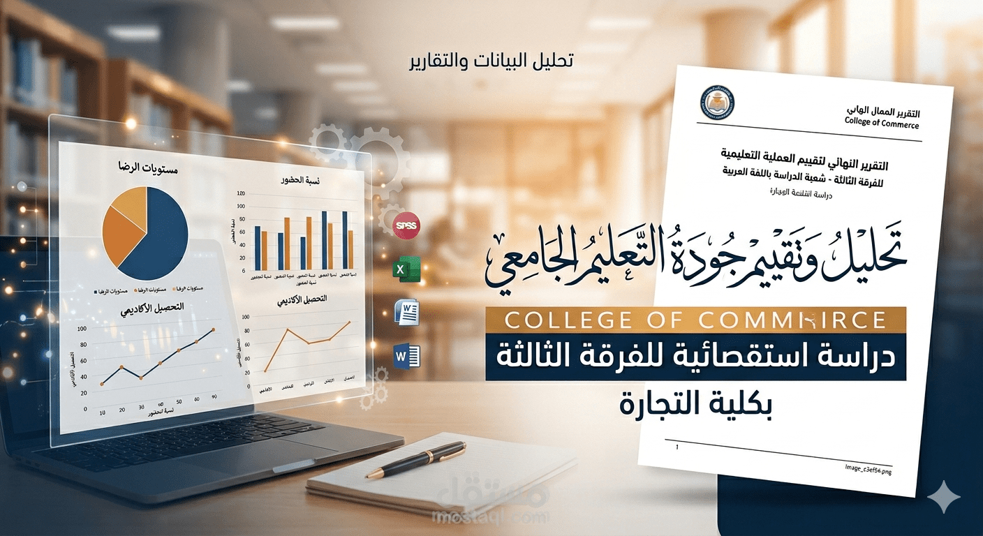 تحليل وتقييم العملية التعليمية باستخدام الأساليب الإحصائية (دراسة حالة)