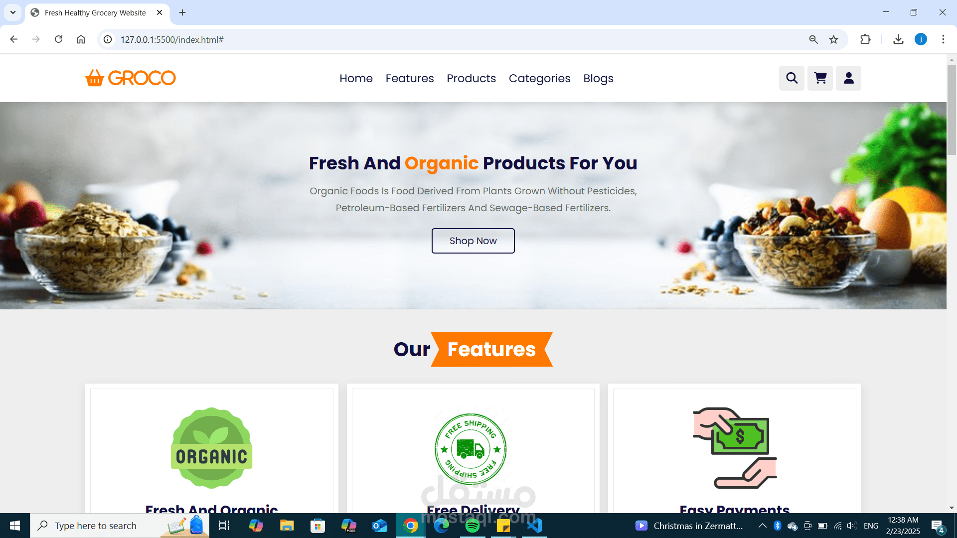 Healthy Organic Grocery Store