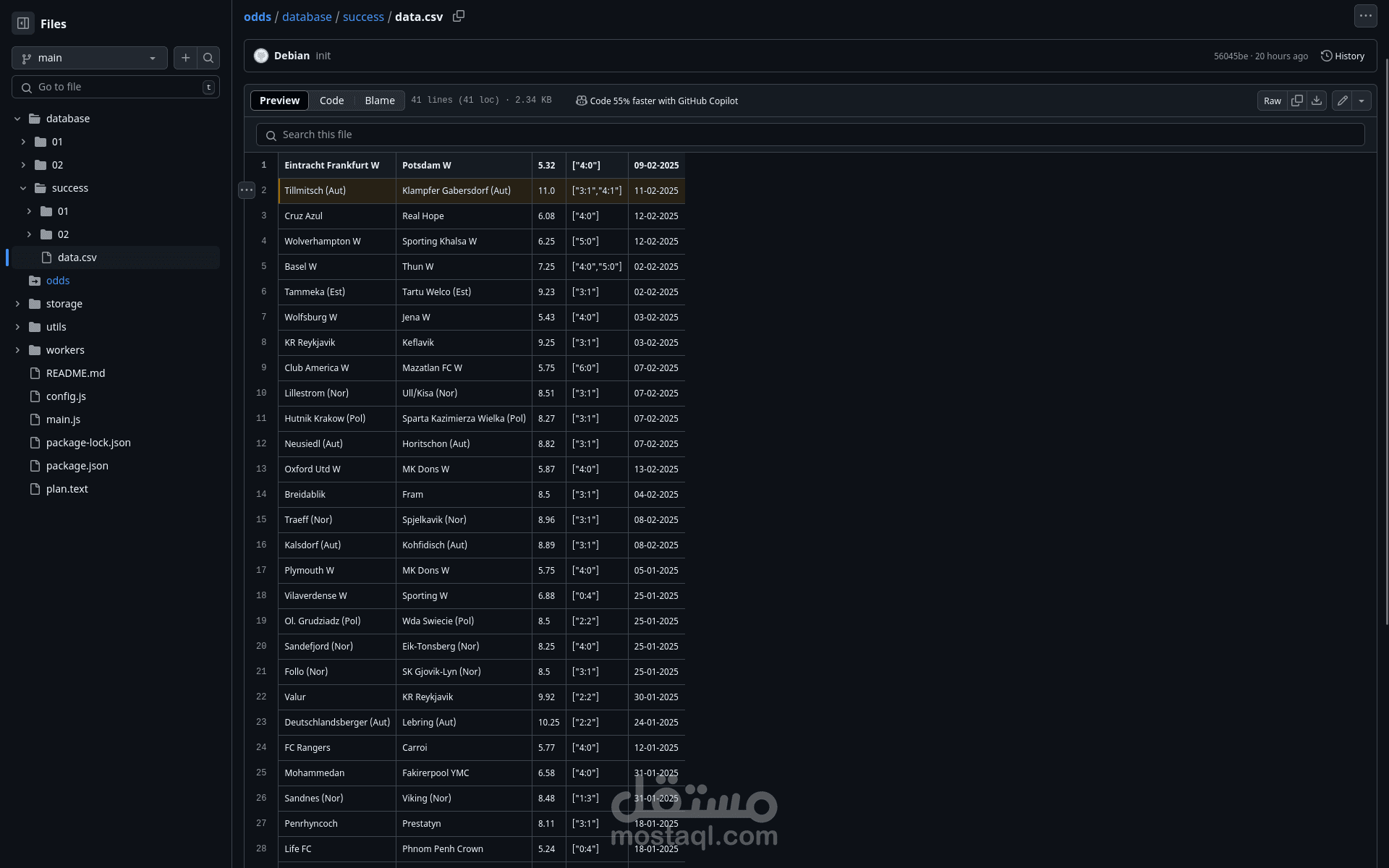 استخراج الاحتمالات المتوقعه وتحليله من موقع oddsportal