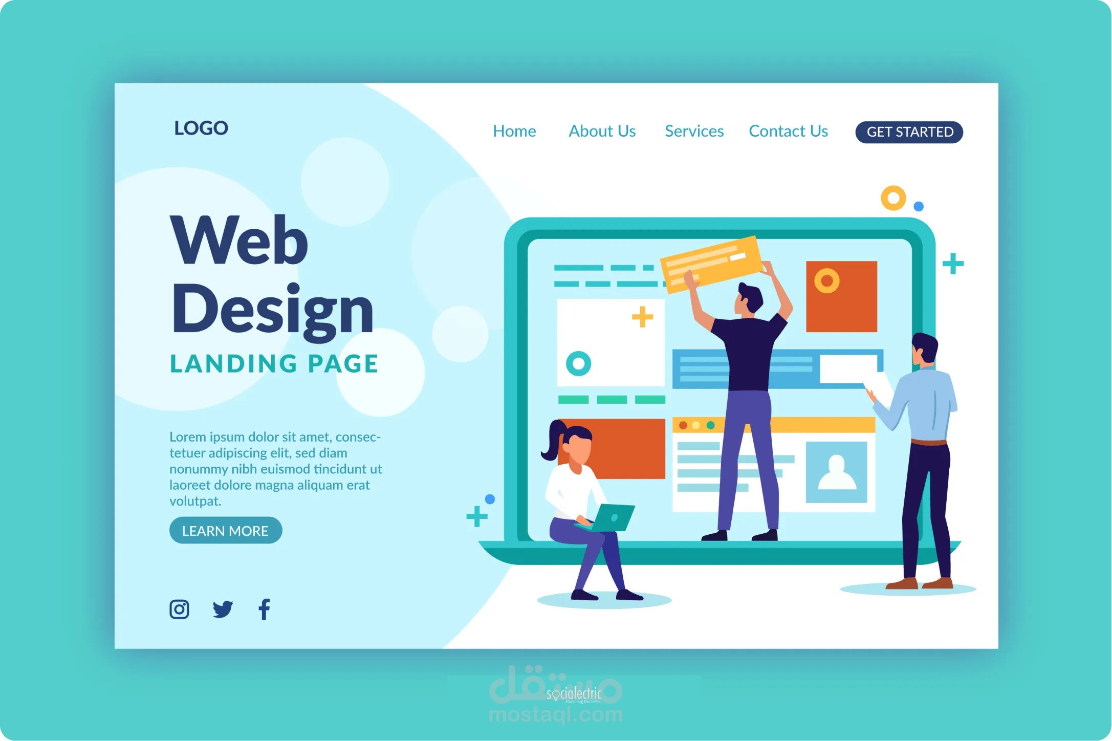 تصميم صفحات المواقع الرئيسية (Landing pages - Home Pages)