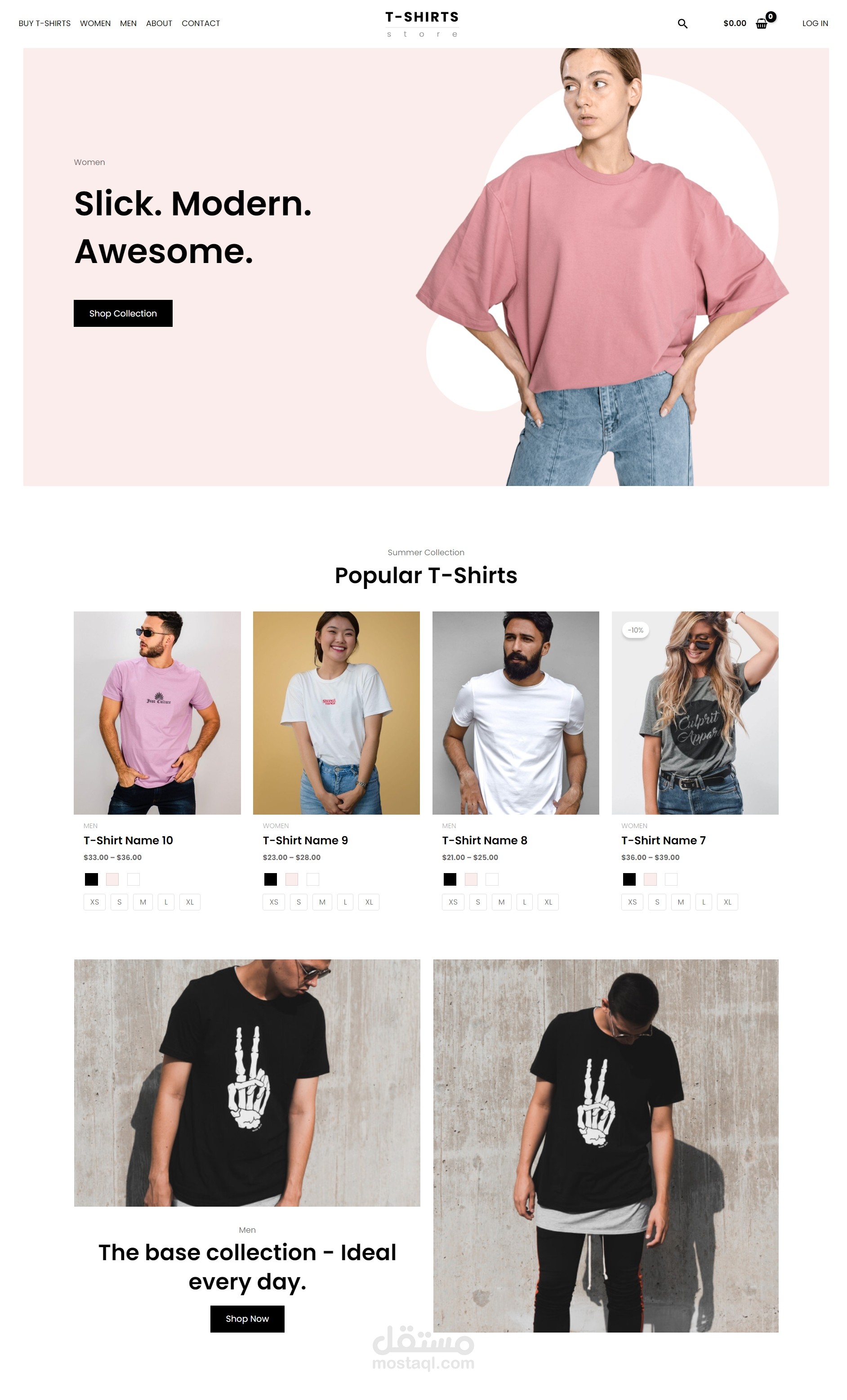 Design of an Online Store Interface for Selling T-Shirts – A Modern and Responsive User Experience