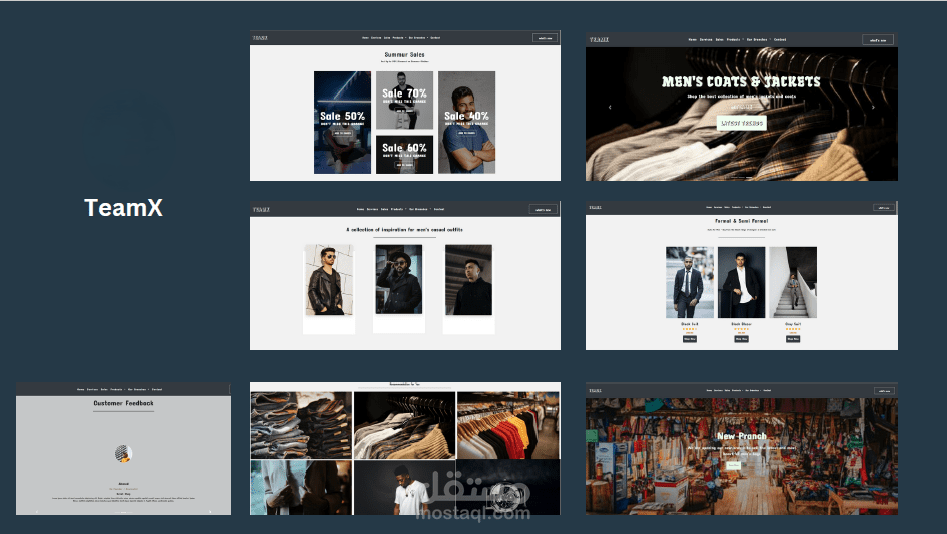 TeamX هو منصة إلكترونية متخصصة في تصميم وصناعة الأزياء الرجالية