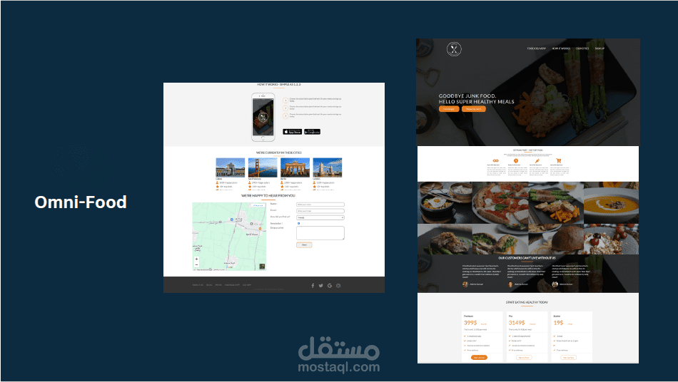 موقع Omnifood هو منصة إلكترونية تفاعلية مخصصة لمطعم