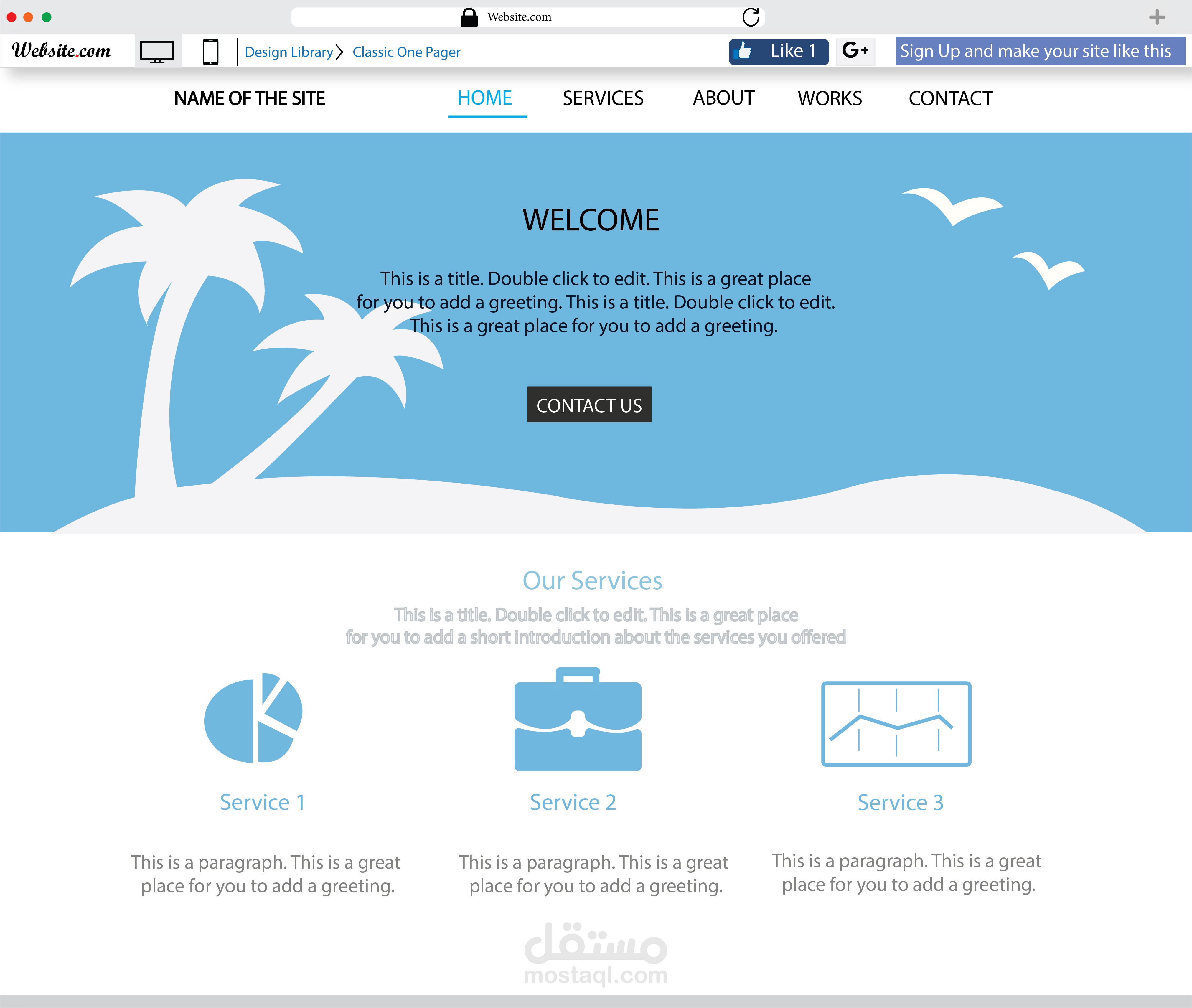 Clean & Stylish Landing Page