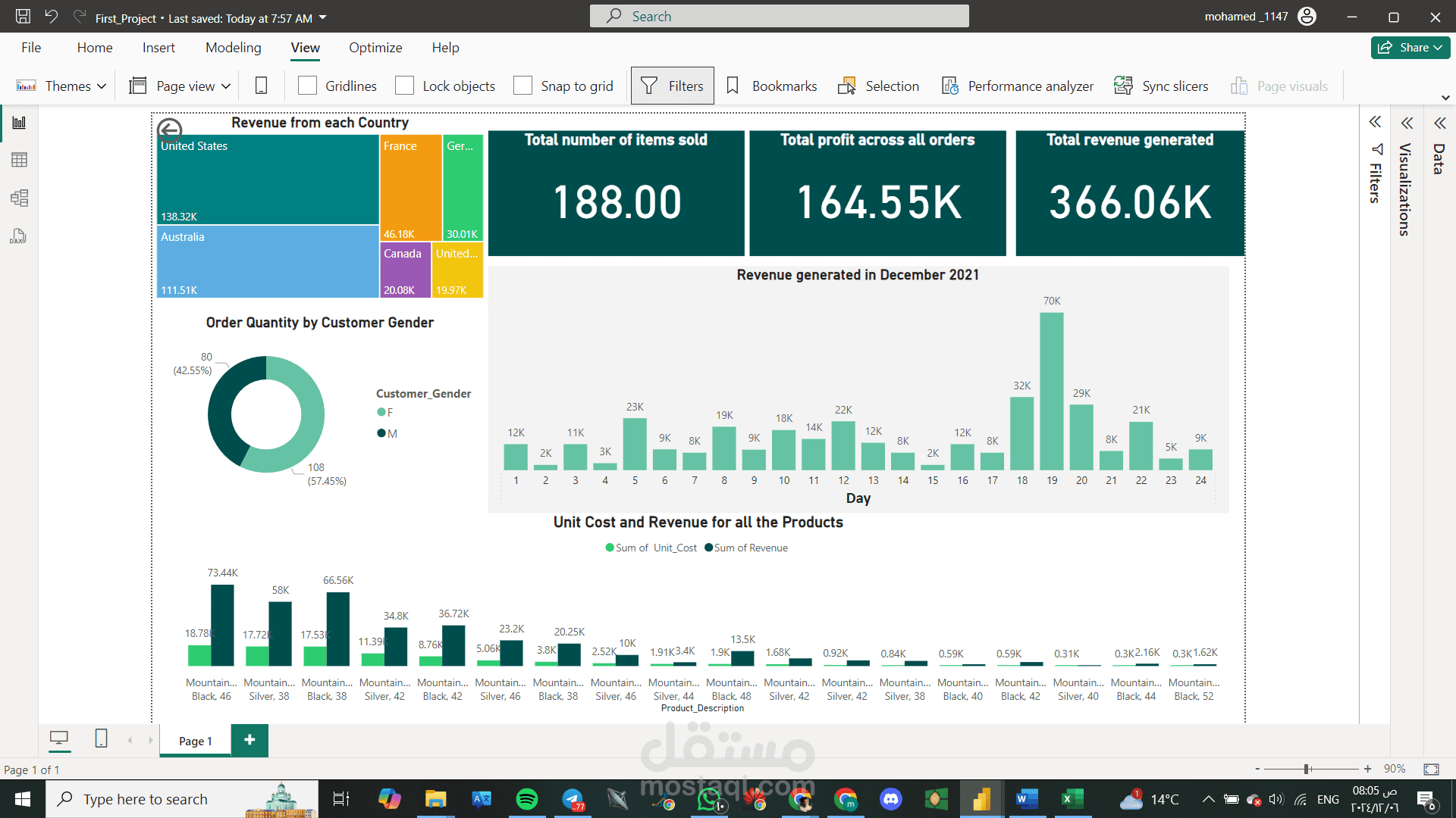 تحليل بيانات باستخدام Microsoft Power BI