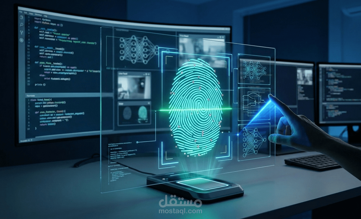 نظام التعرف على بصمات الأصابع باستخدام الرؤية الحاسوبية