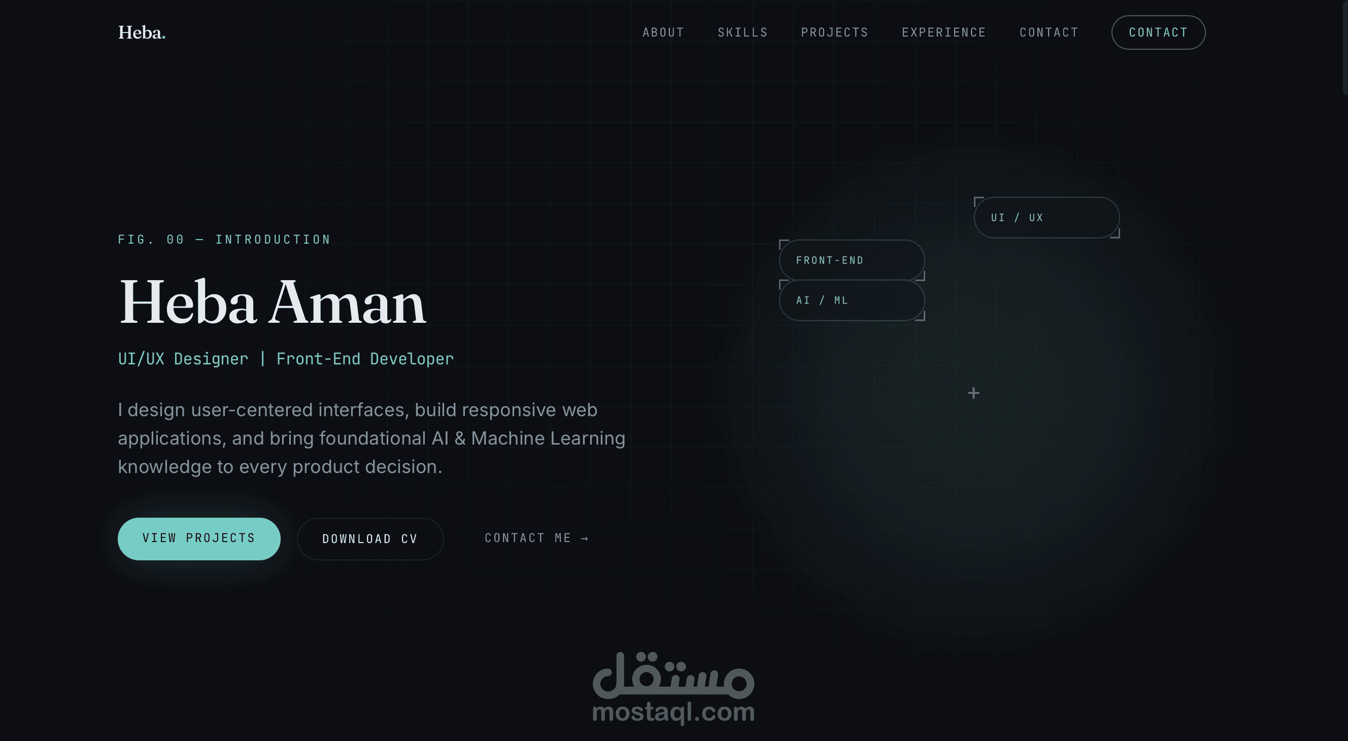 تصميم وتطوير موقع Portfolio شخصي احترافي ومتجاوب