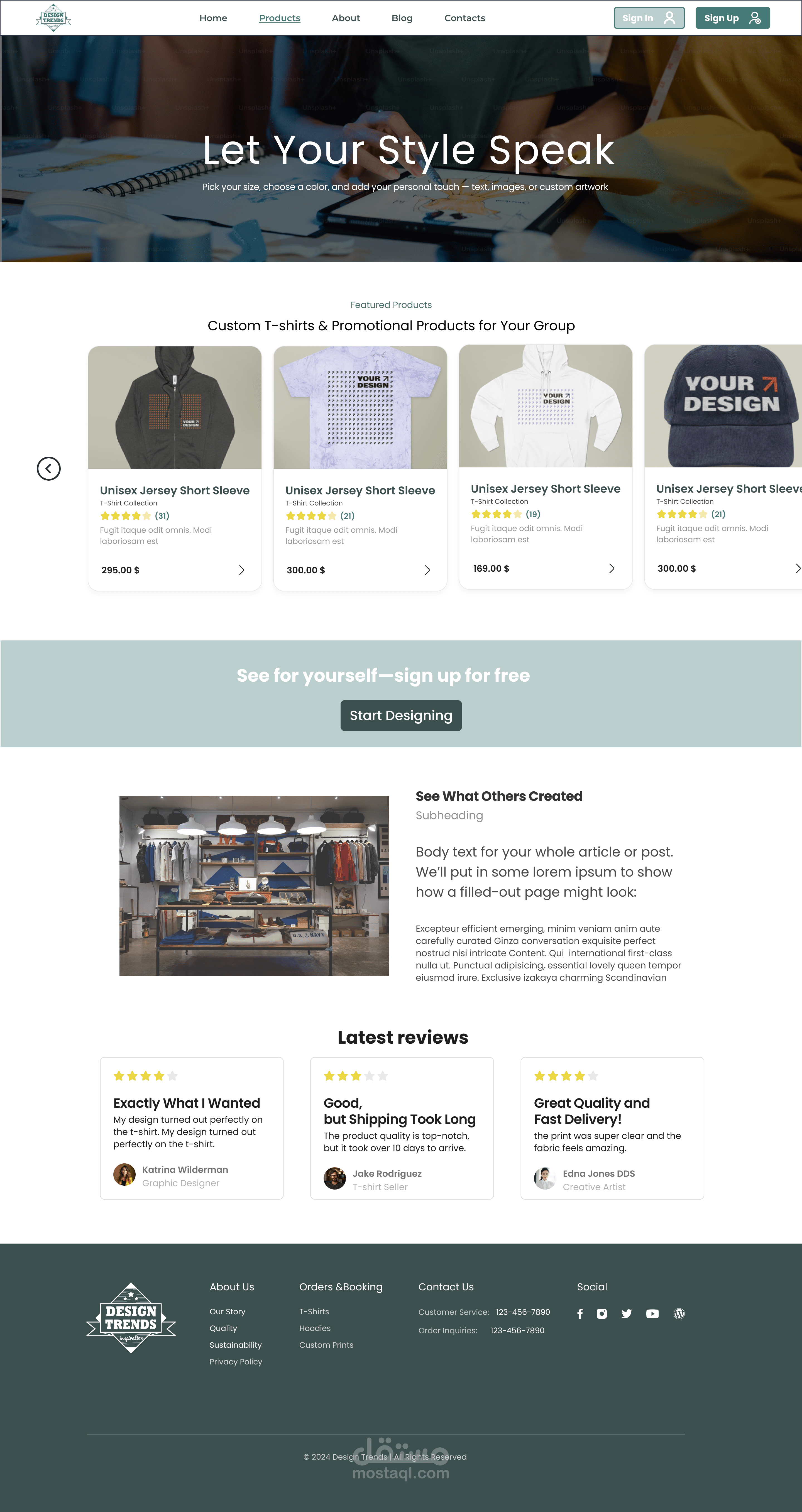 Design Your Own Style – Web UI for Custom Fashion Platform