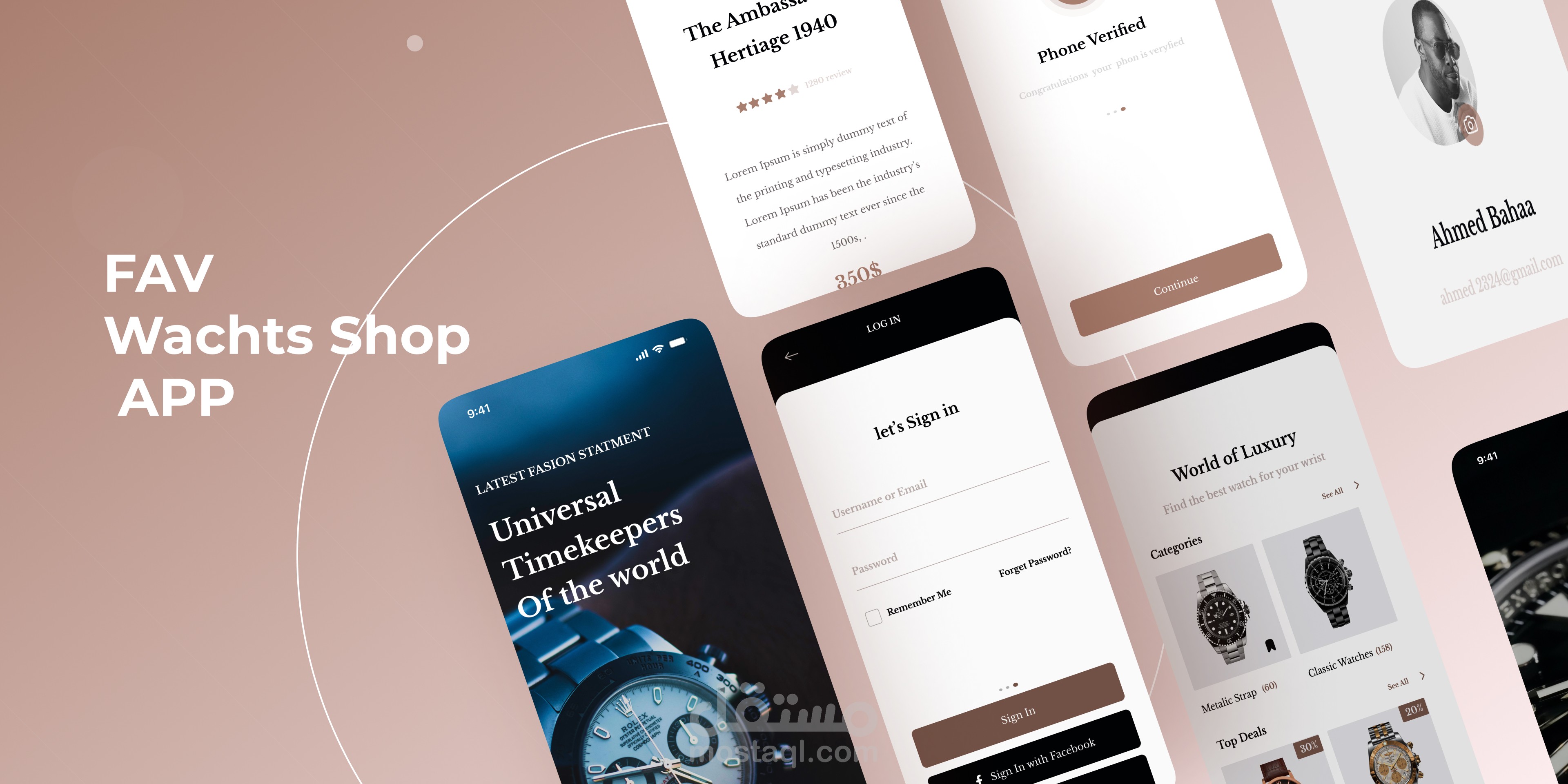 Watch Store Mobile App – UI/UX Design
