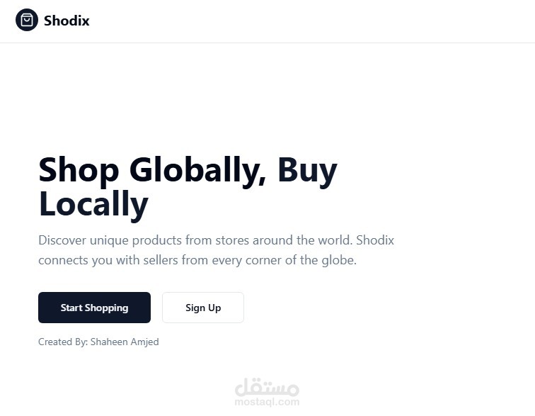 متجر إلكتروني عصري باسم Shodix بواجهة تفاعلية وتصميم أنيق (React + Vite)