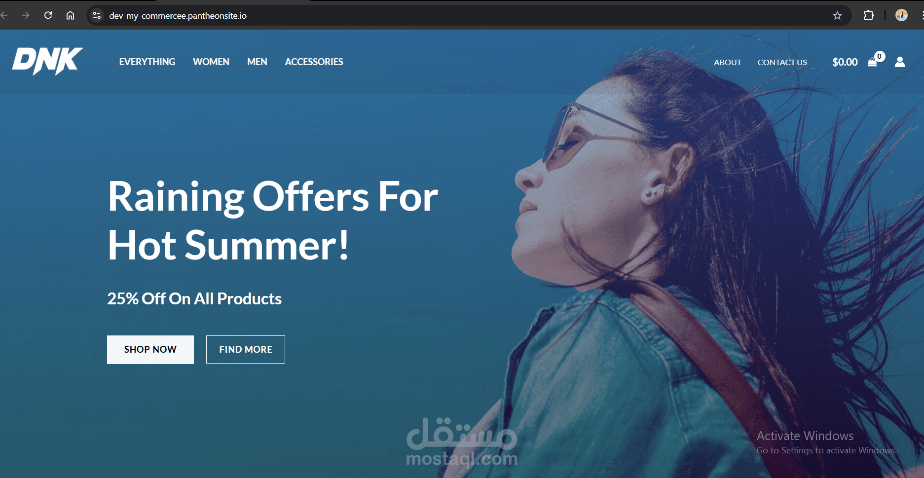 my commerce website