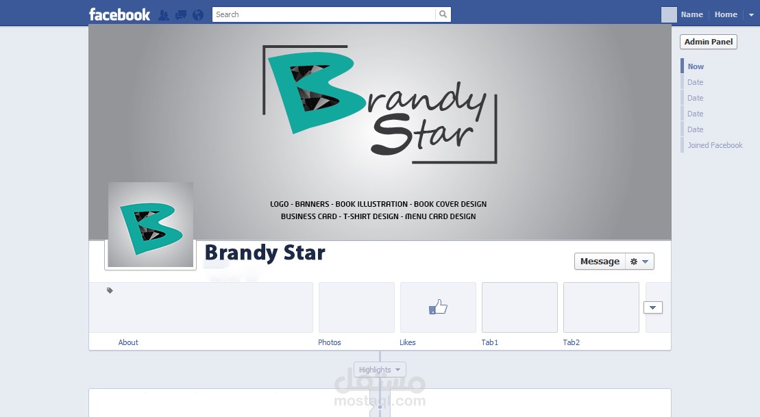 cover face book&business card