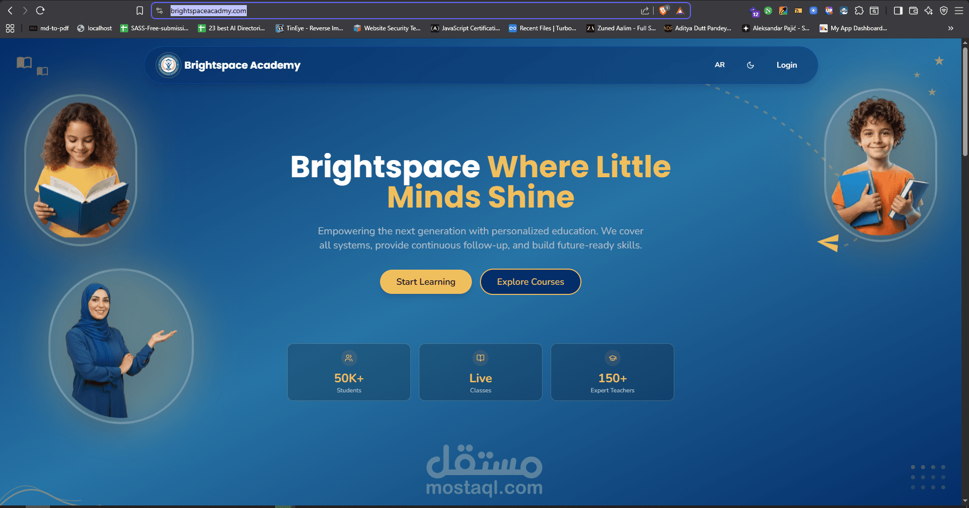 Brightspace Academy - LMS Landing Page