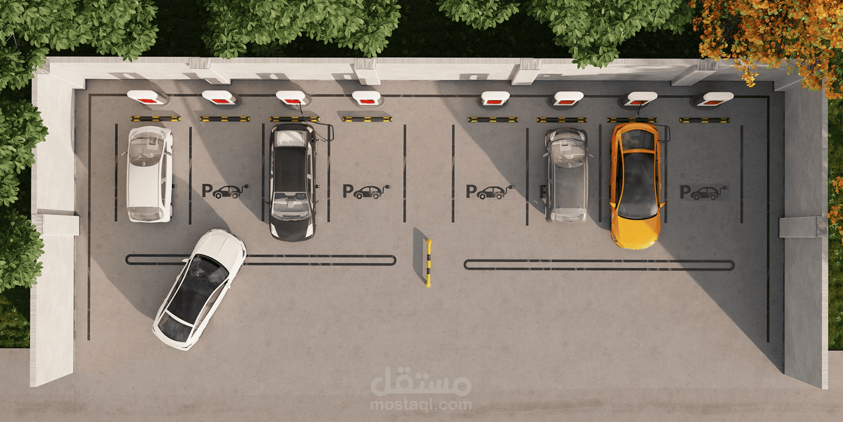 Private Smart Parking Garage with Smart Lighting System | مستقل