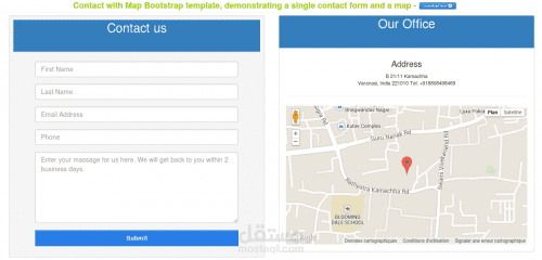 نموذج قالب للاتصال  html+css