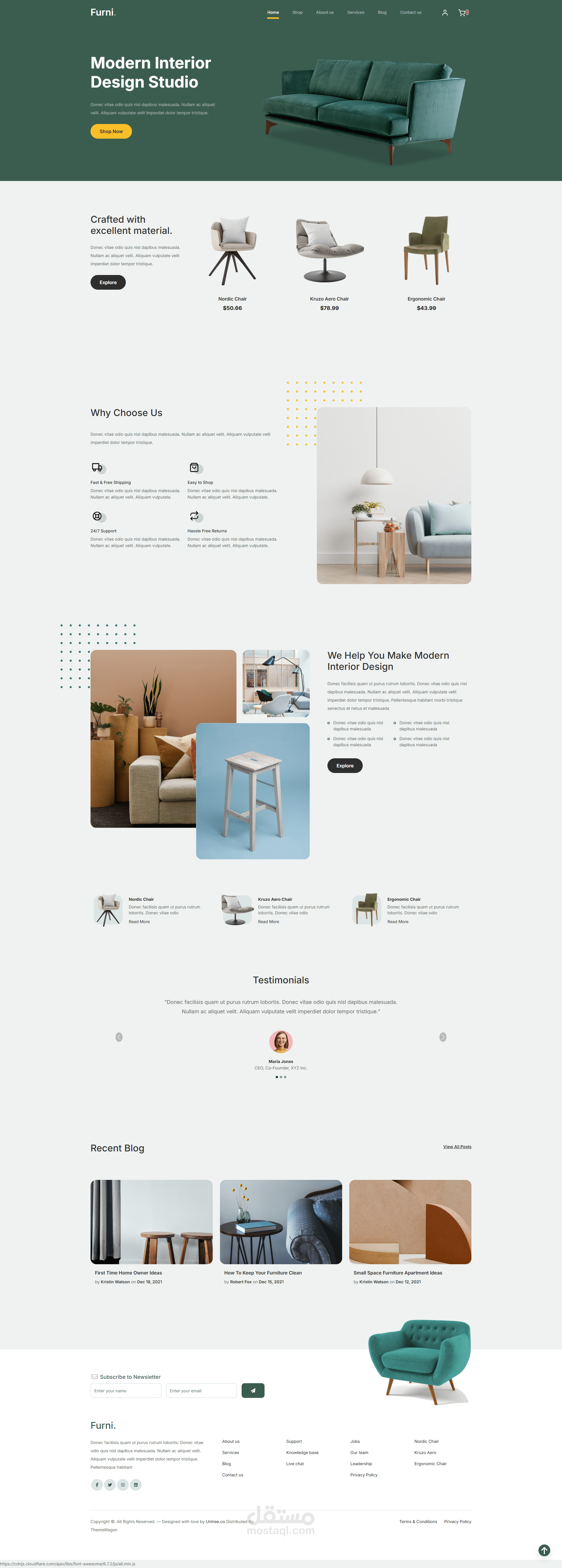 موقع كامل لبيع الأثاث ب react