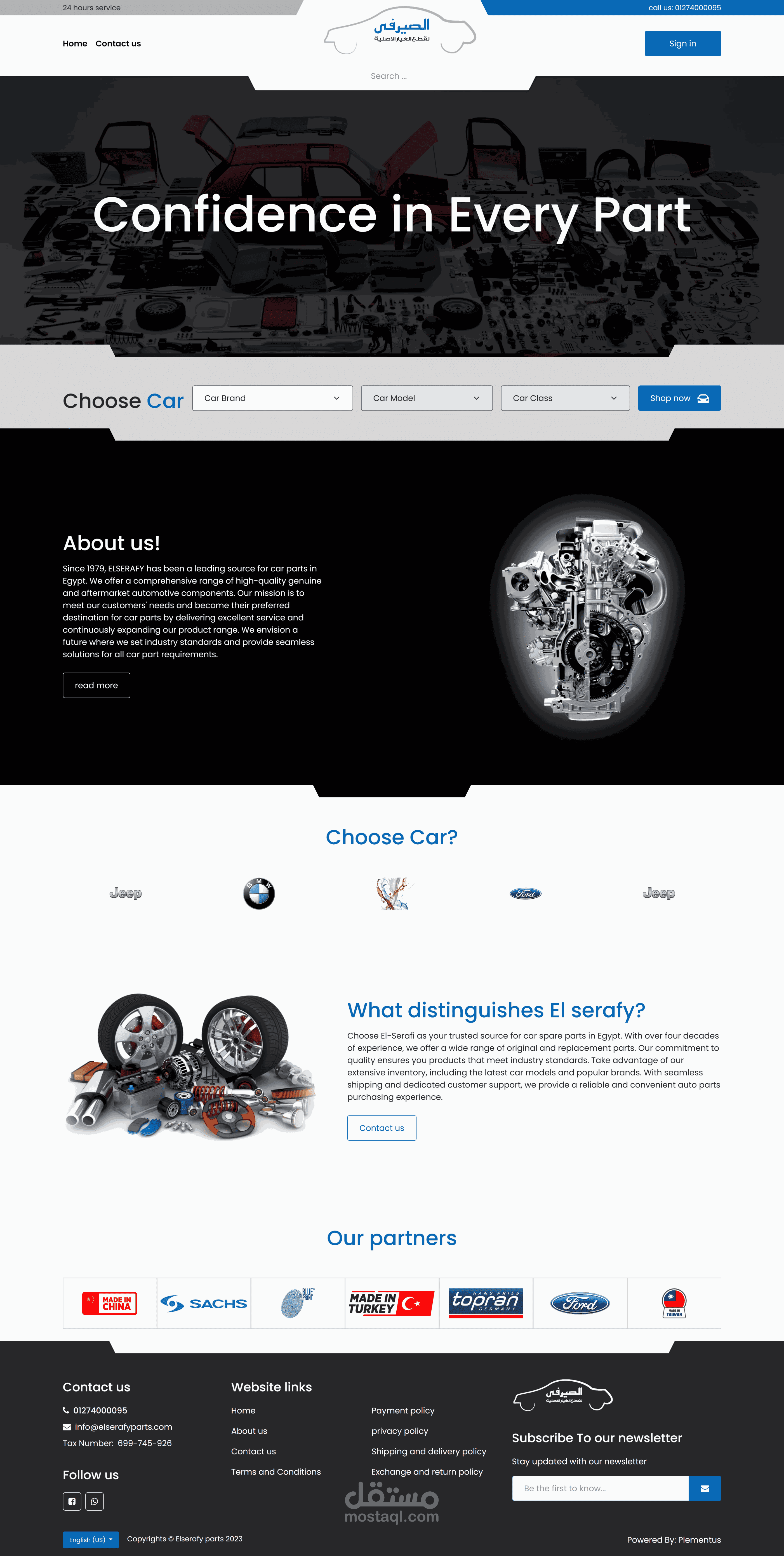 Automotive Parts E-Commerce Website