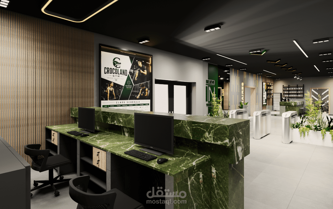 تصميم قاعة رياضة