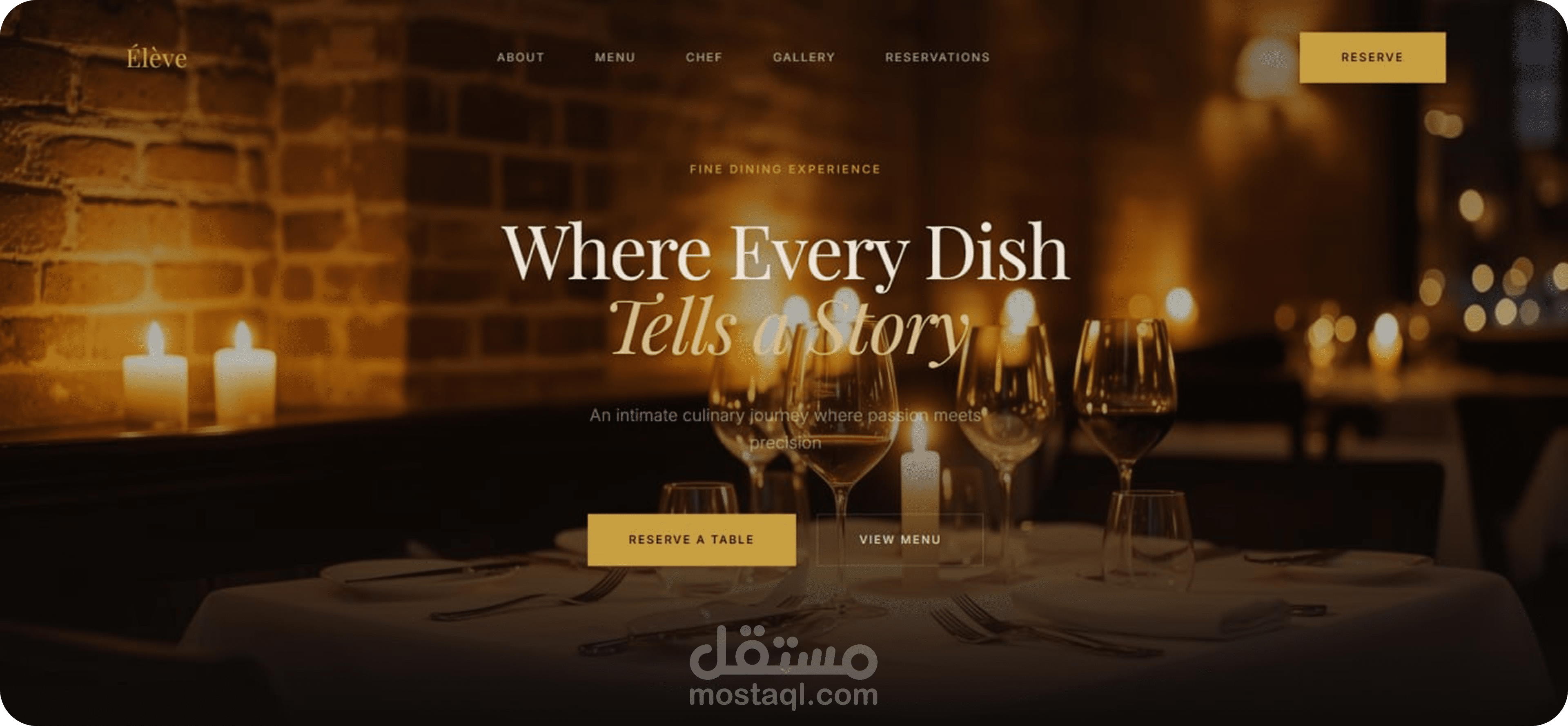 Restaurant Landing Page – صفحة هبوط لمطعم