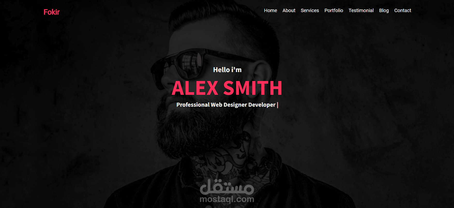 portfolio using html and css only