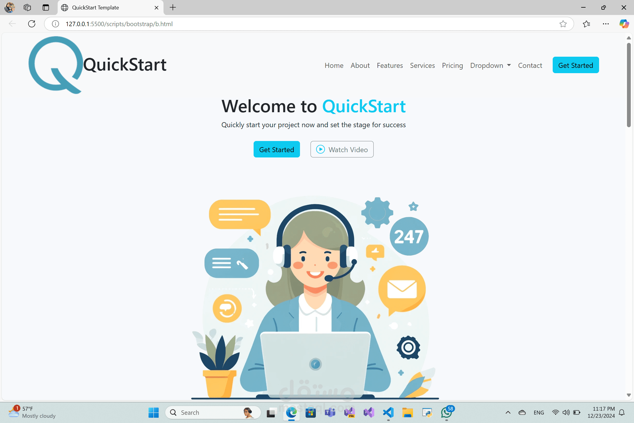 quick start website