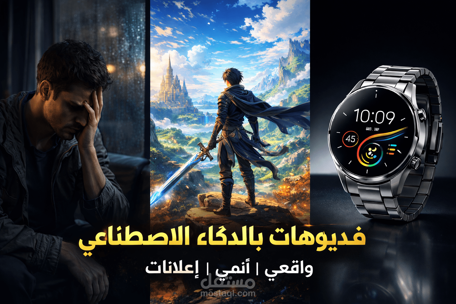 إنتاج فيديوهات احترافية بالذكاء الاصطناعي (واقعية - أنمي - إعلانات تجارية)