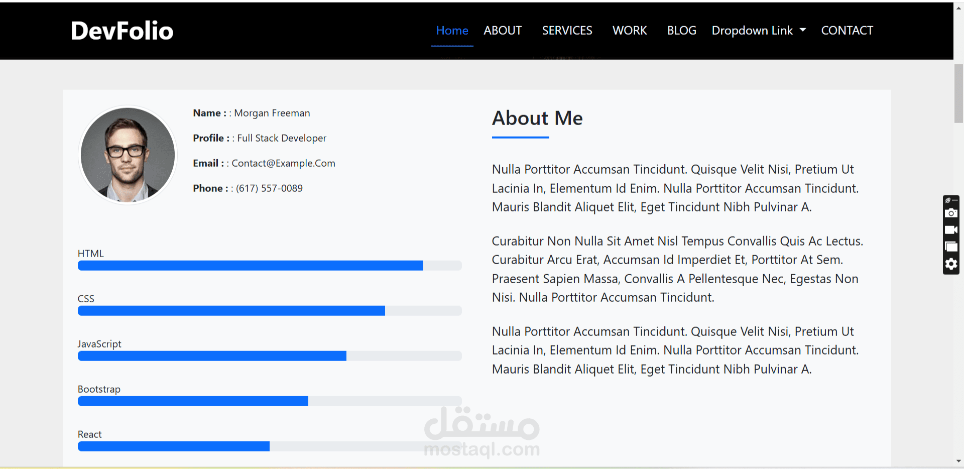bootstrap page