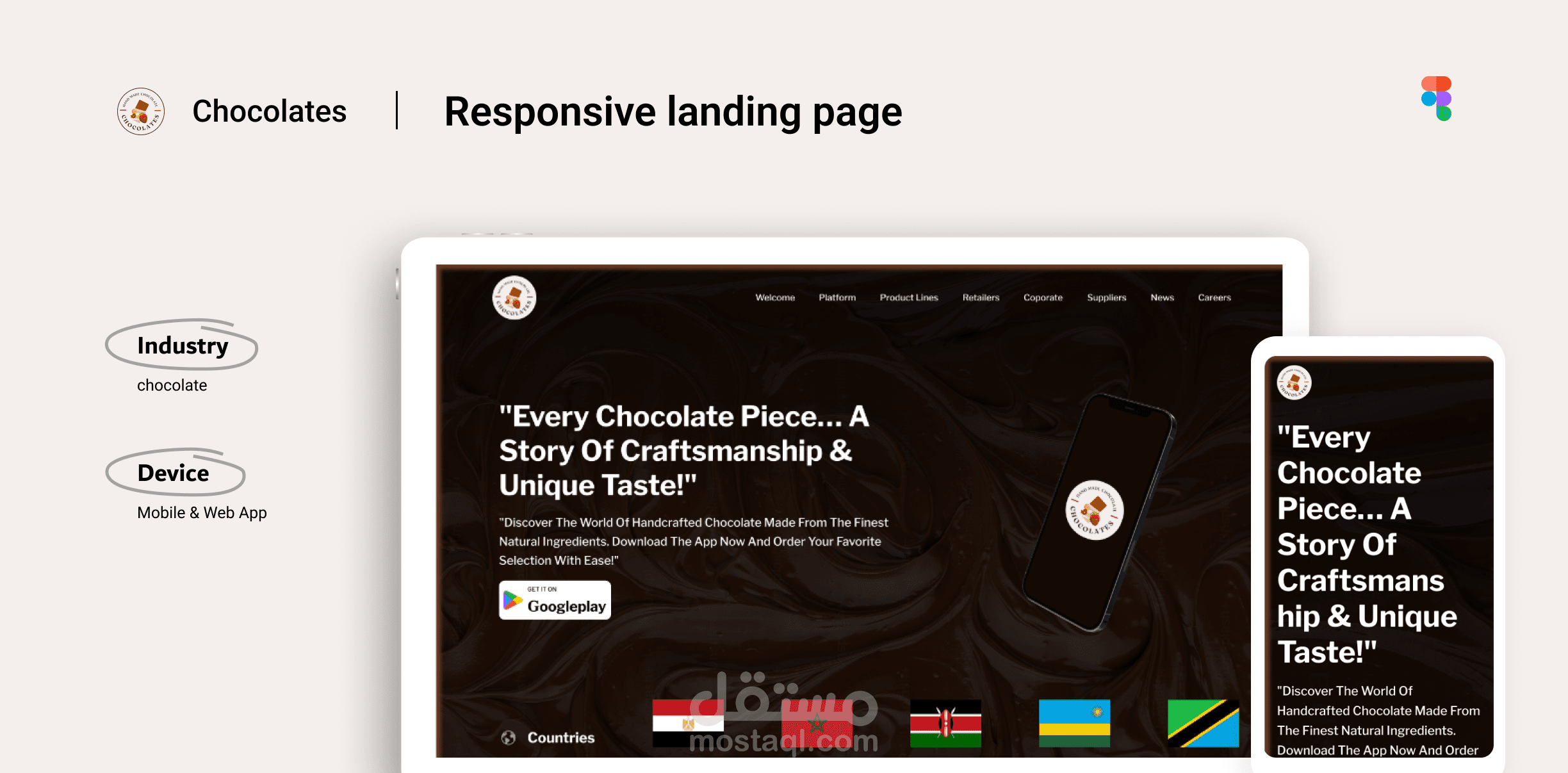 Responsive landing page