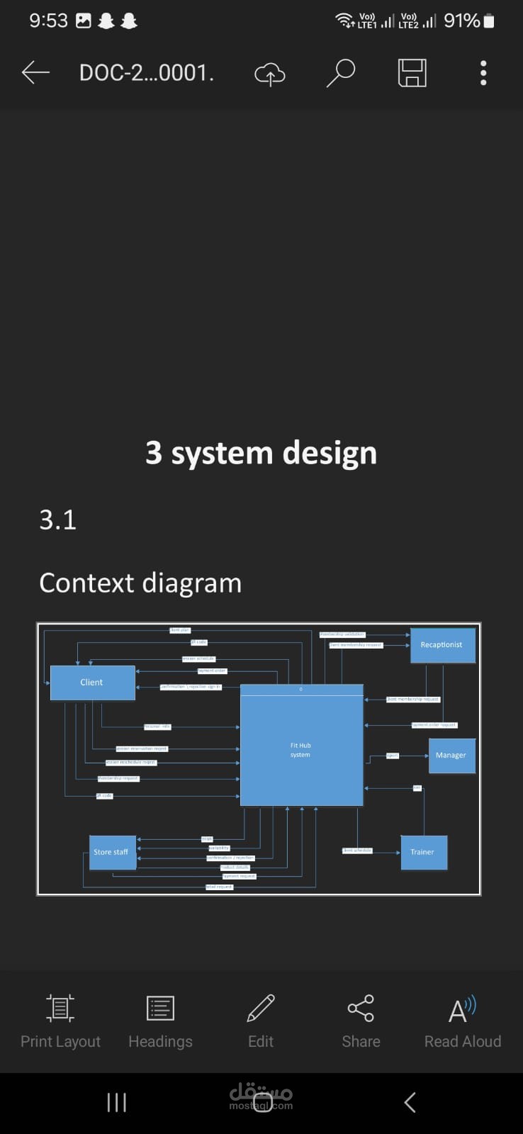 System Analysis And Design For A Gym Application