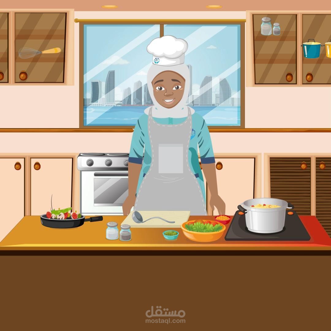 فيديو رسوم متحركة بشخصية مرسومة من تصميمي