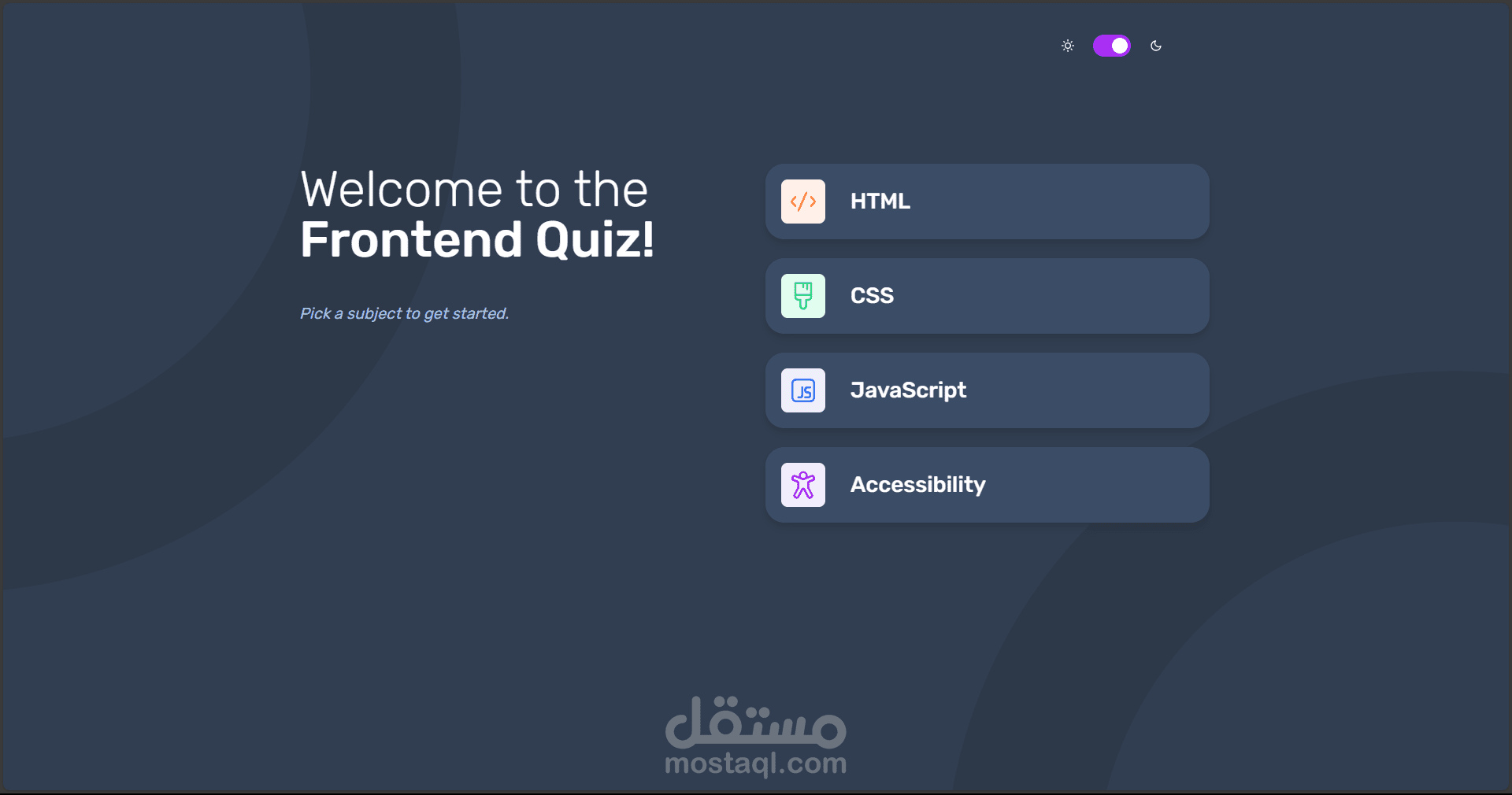 it's a quiz website