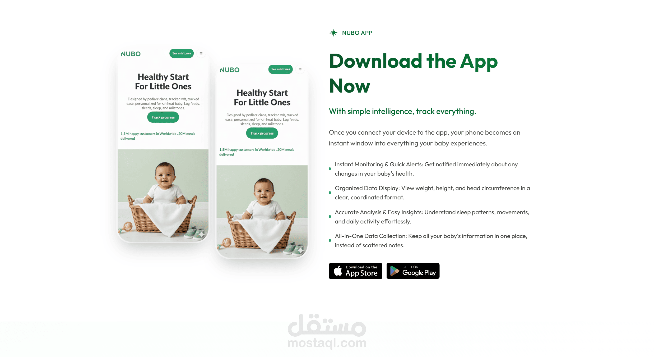 nubo (موقع تعريفي لمنتج أطفال)