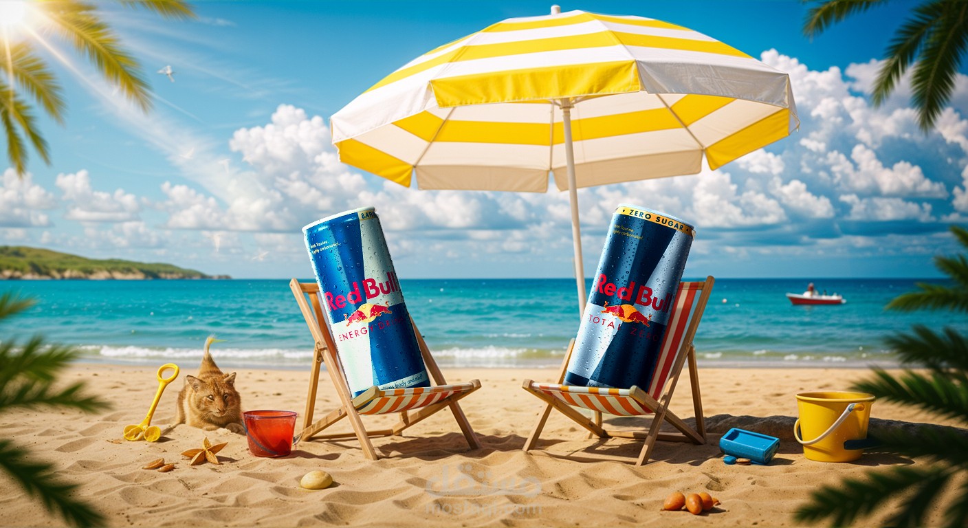 تصميم دمج لمشروبات طاقه red bull & tiger &volt