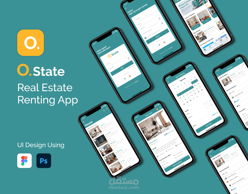 O.State UI Design - تصميم واجهة المستخدم لتطبيق "أو ستيت"