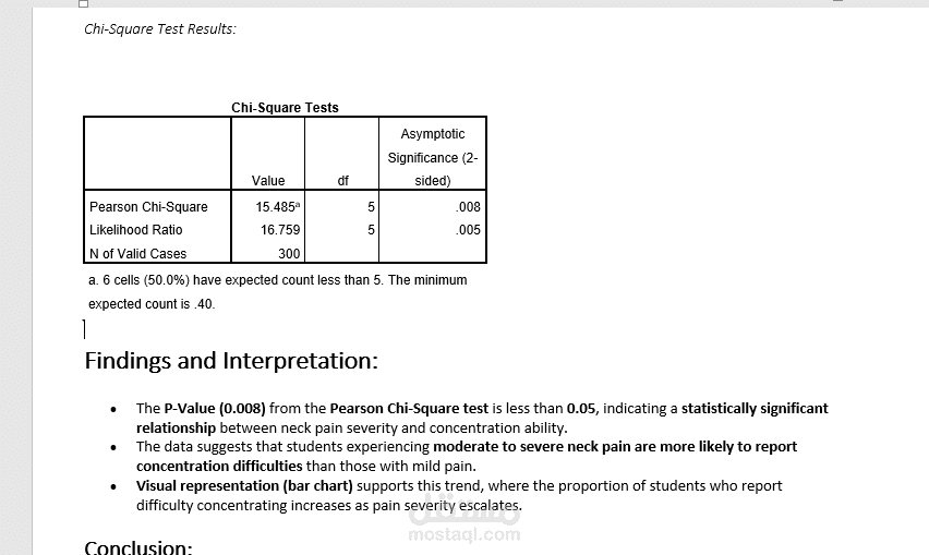 محلل بيانات لبحث جامعي( تحليل احصائي spss)