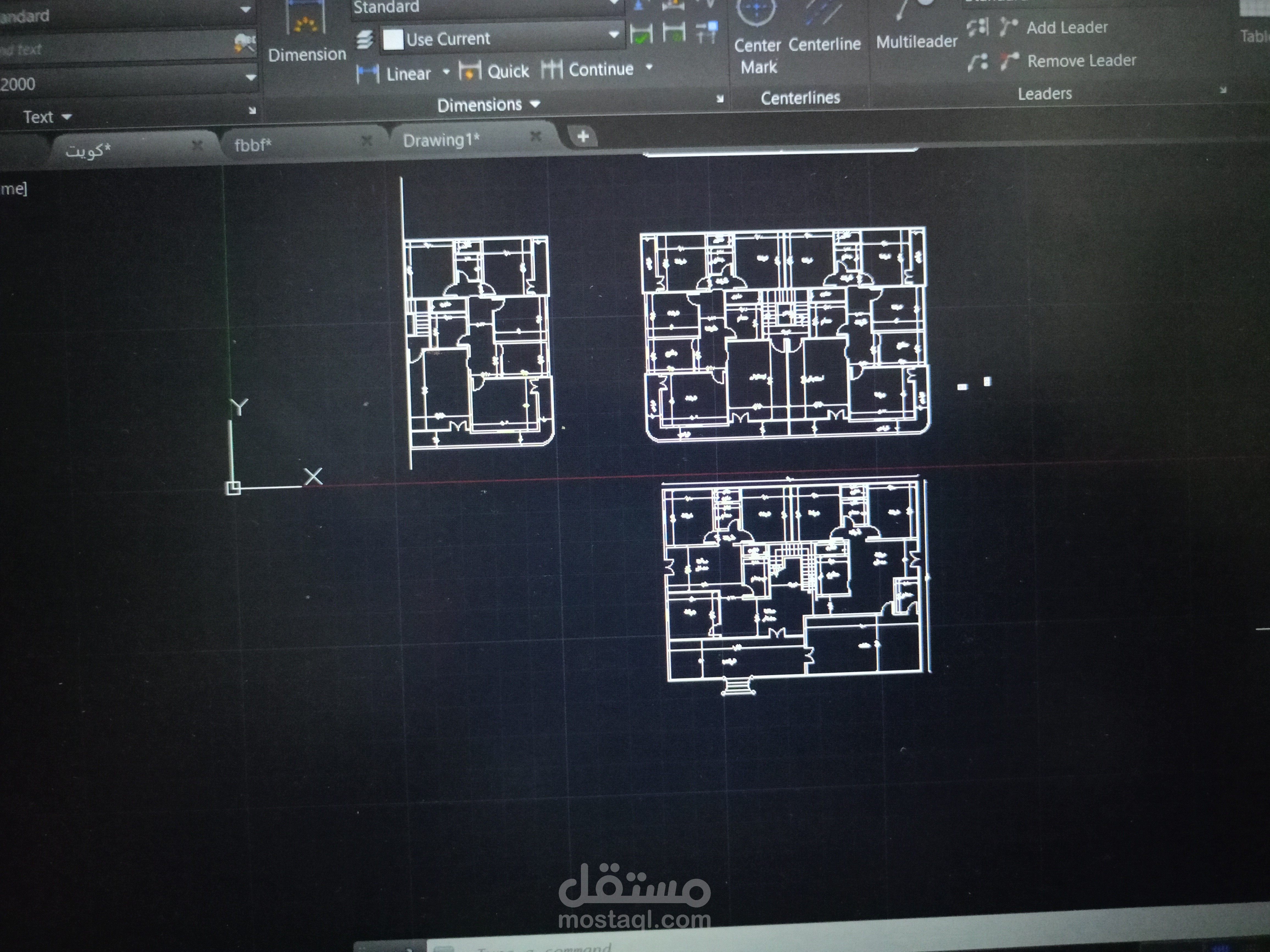رسم مخطط معماري لمنزل سكني ٢٠*١٥