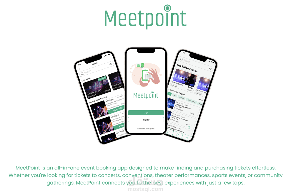 Meetpoint تطبيق يساعد المستخدم في حجز كافه انواع التذاكر