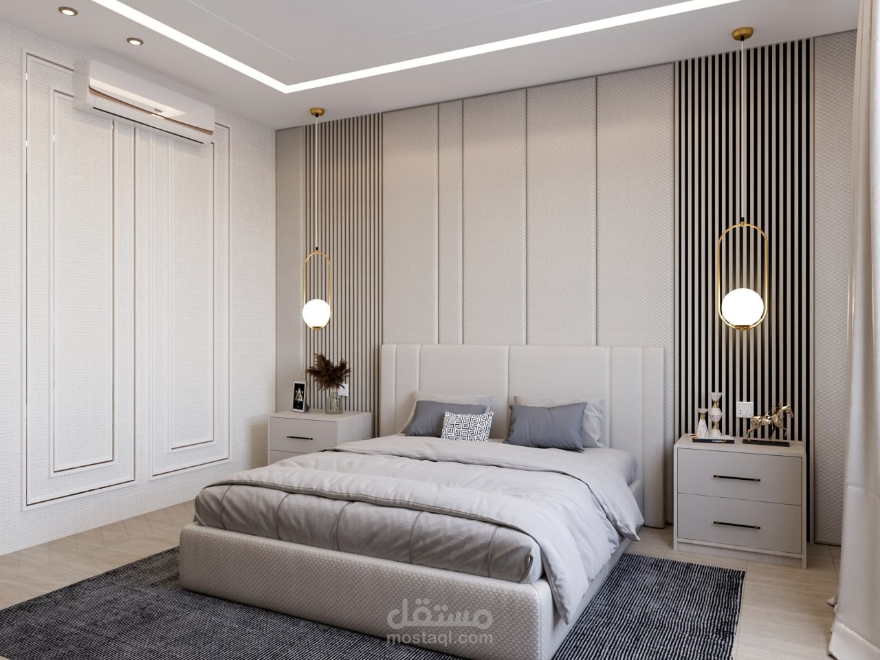 تصميم داخلي لغرفة نوم ماستر