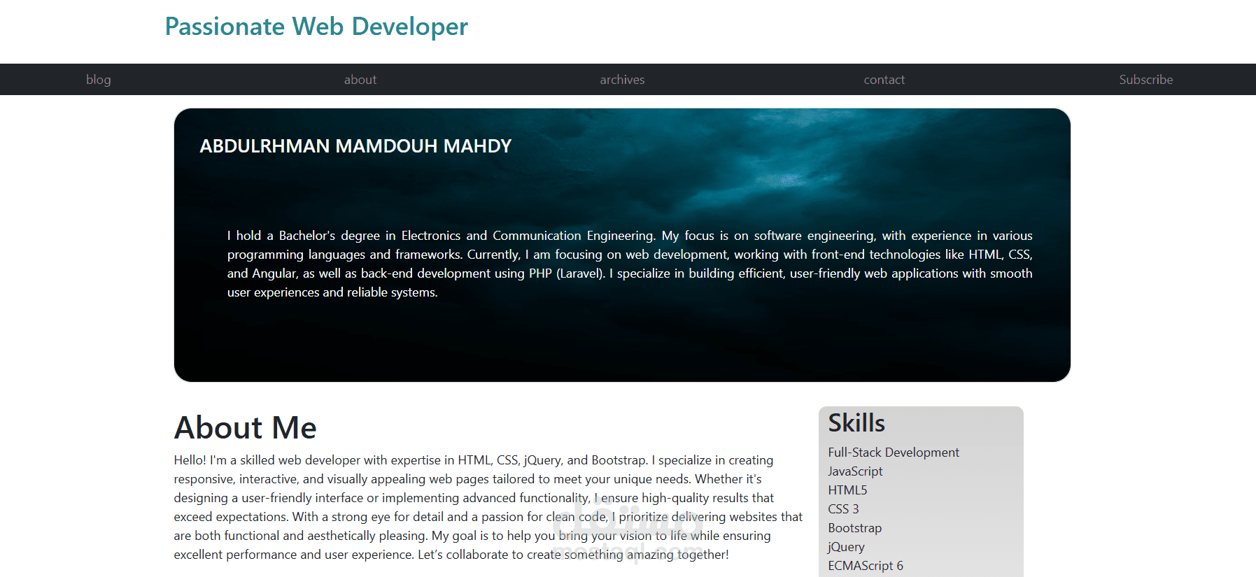 Passionate Web Developer